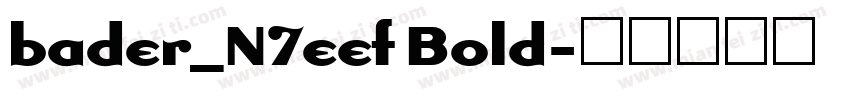 bader_N7eef Bold字体转换